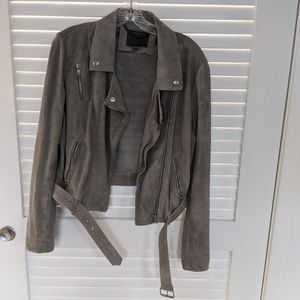 Real leather/suede biker jaket free people/muubaa